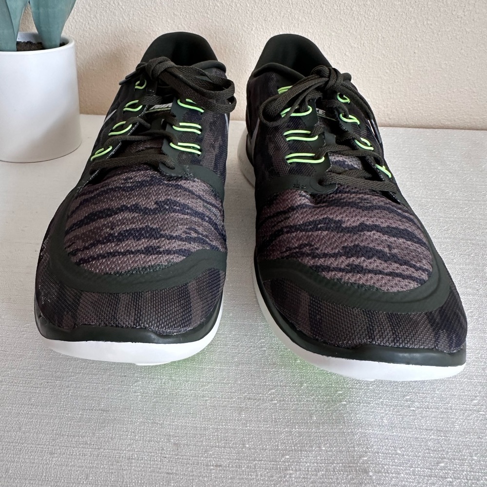 NIKE Barefoot Running 5.0 Gray/Green Mesh lace Up Athletic Sneakers Men’s 15 - Picture 4 of 15